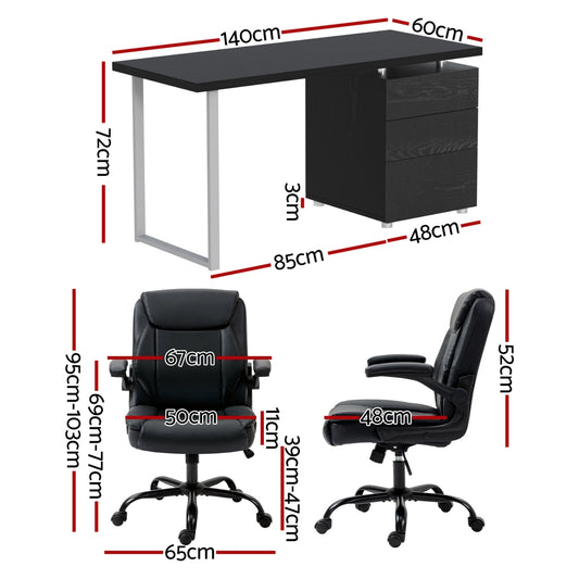 Computer Desk Executive Office Chairs Sets Black