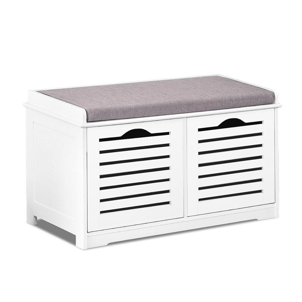 Shoe Rack Cabinet Bench White Caye