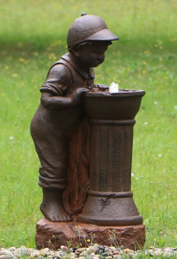 Boy at Water Fountain