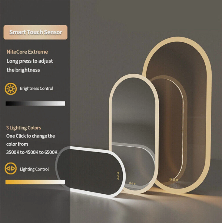 Interior Ave - 50 x 100cm Oval Frameless LED Bathroom Mirror