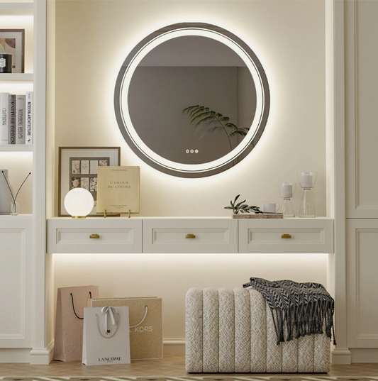 Interior Ave - 90cm Round Frameless LED Bathroom Mirror