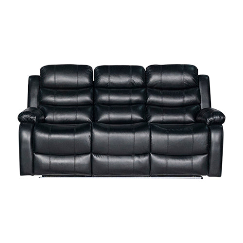 3R Seater Finest Leatherette Recliner Feature Console LED Light Ultra Cushioned