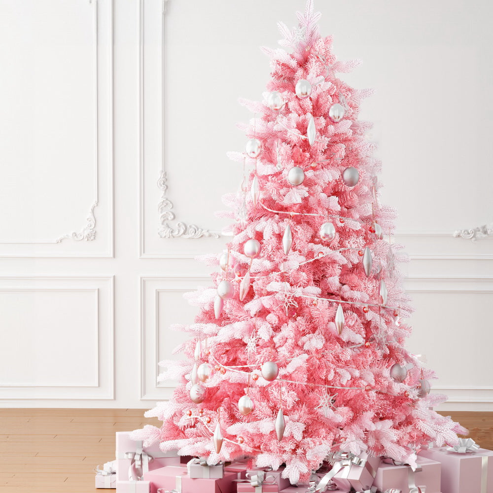 Christmas Tree 1.8m Pink Xmas Tree Snowy Party Decor 810 Tips