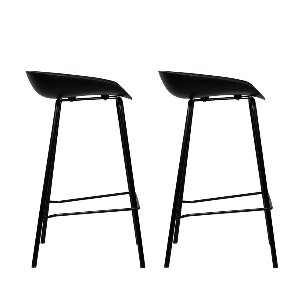 2x Bar Stools Kitchen Counter Stools Metal