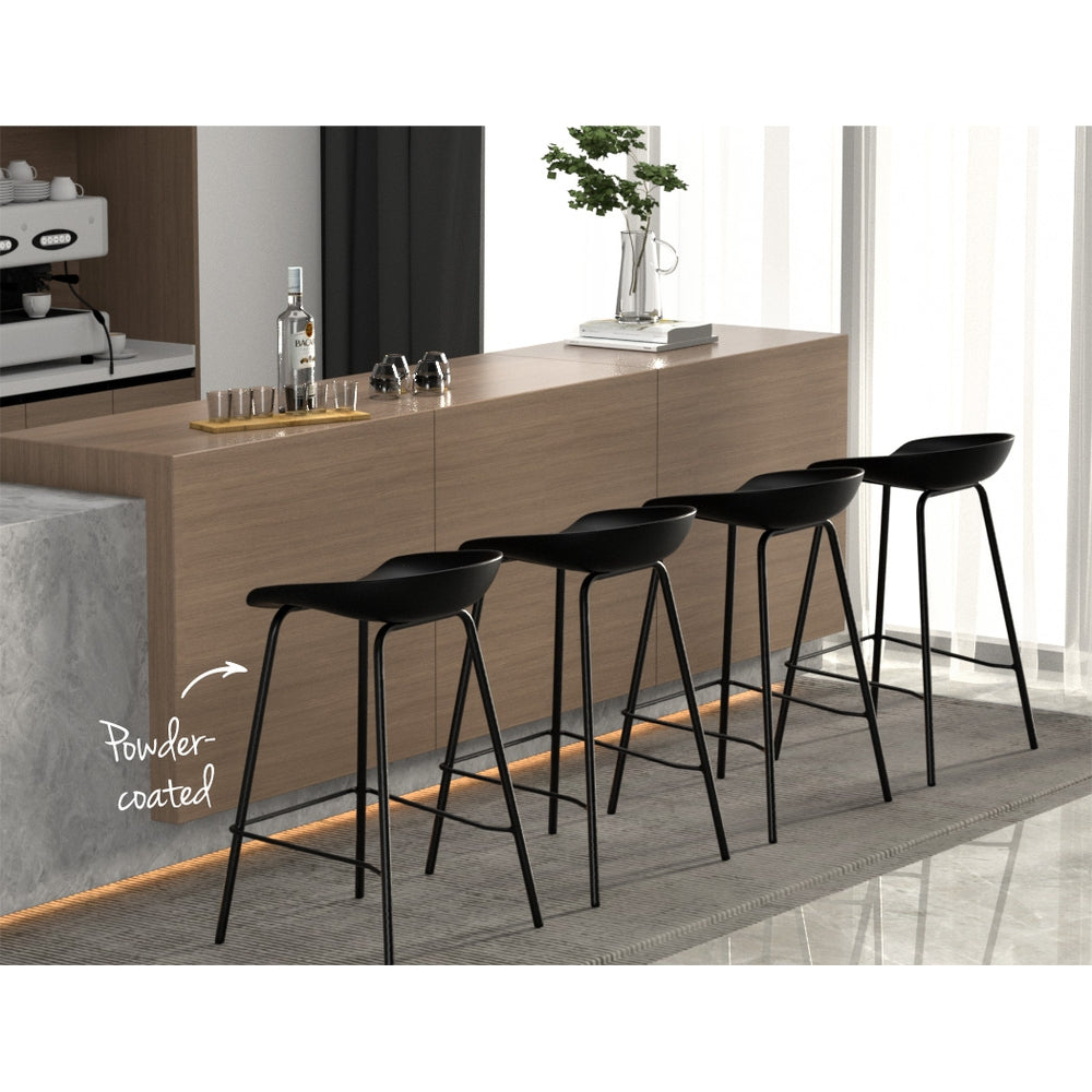 4x Bar Stools Kitchen Counter Stools Metal