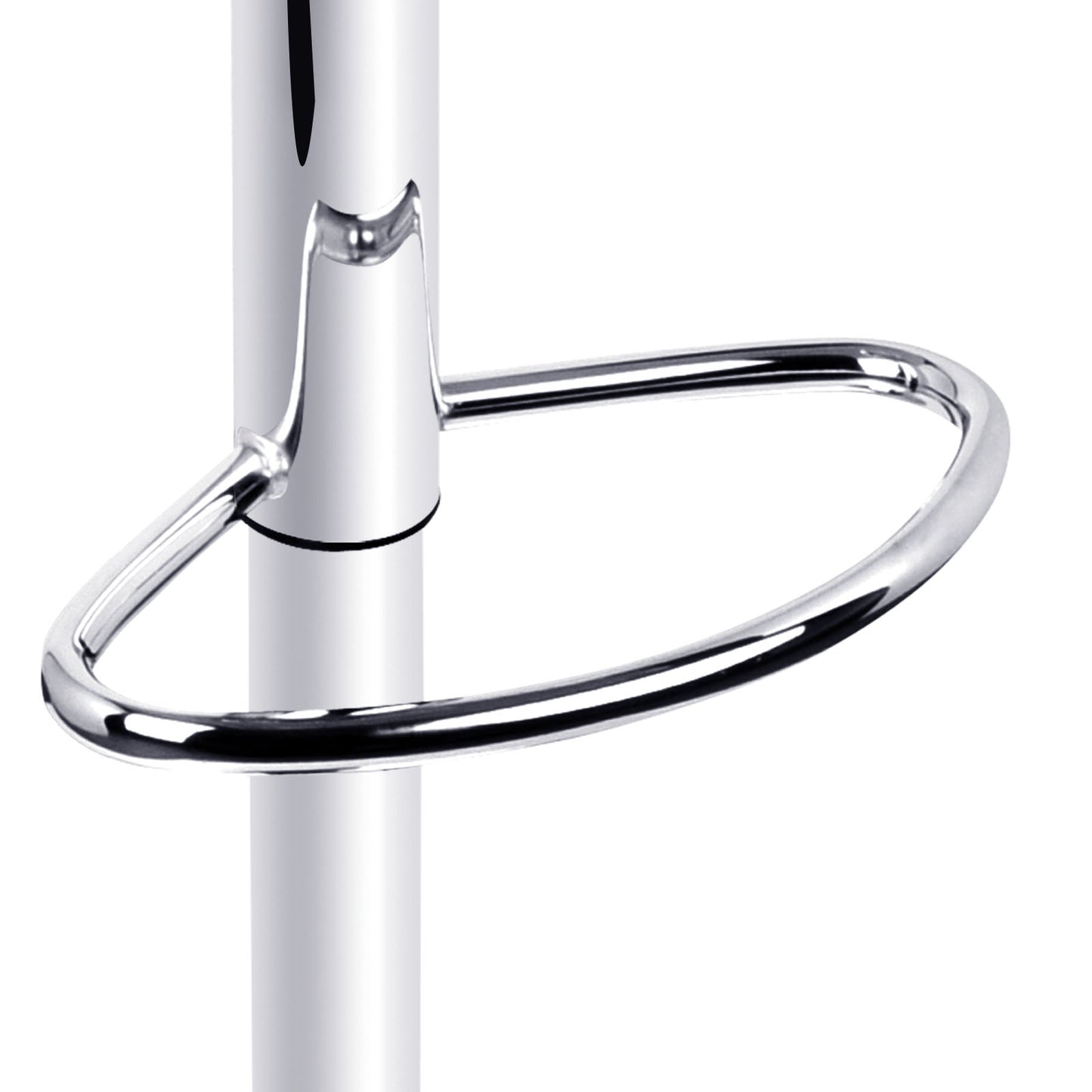 Bar Stools Gas Lift Leather w/Armrest Black