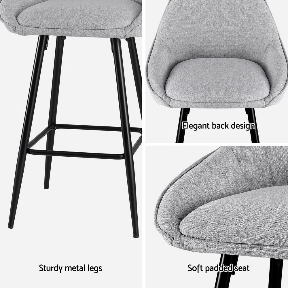 Bar Stools Upholstered Stool Counter Seat Kitchen Dining Chairs