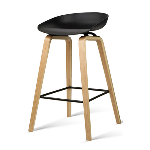 4xBar Stools Kitchen Counter Stool Dining Chairs Wooden Black
