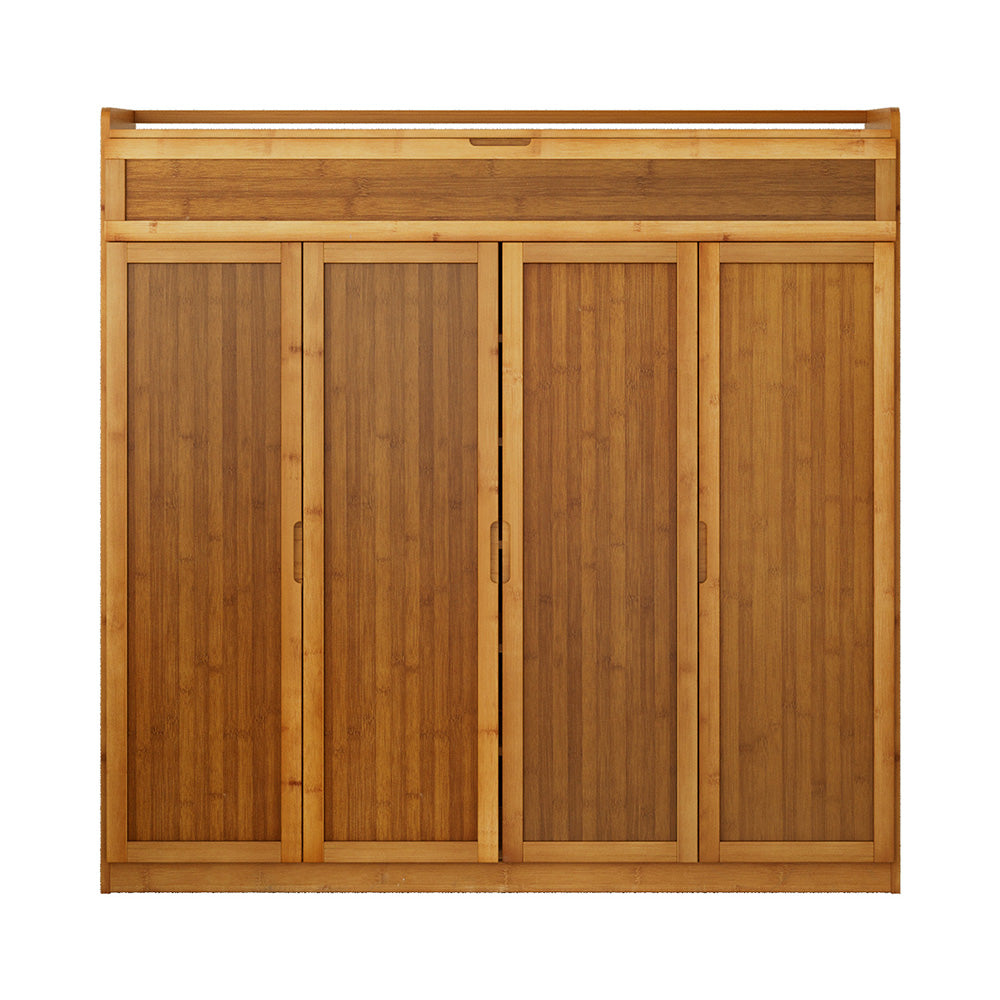 Shoe Rack Cabinet 30 Pairs Storage Cupboard Bamboo