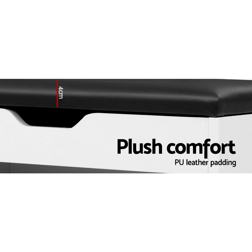 Shoe Rack Cabinet Bench 3-tier 15 Pairs White