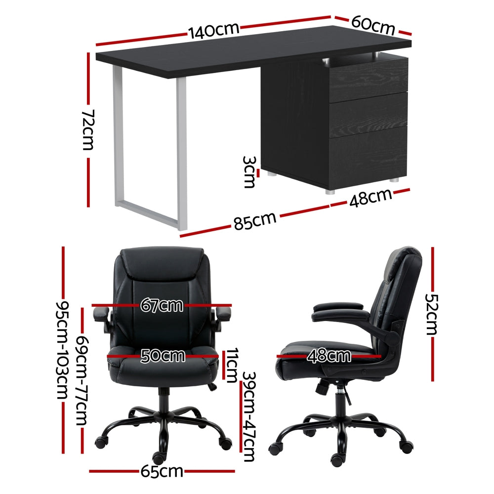 Computer Desk Executive Office Chairs Sets Black