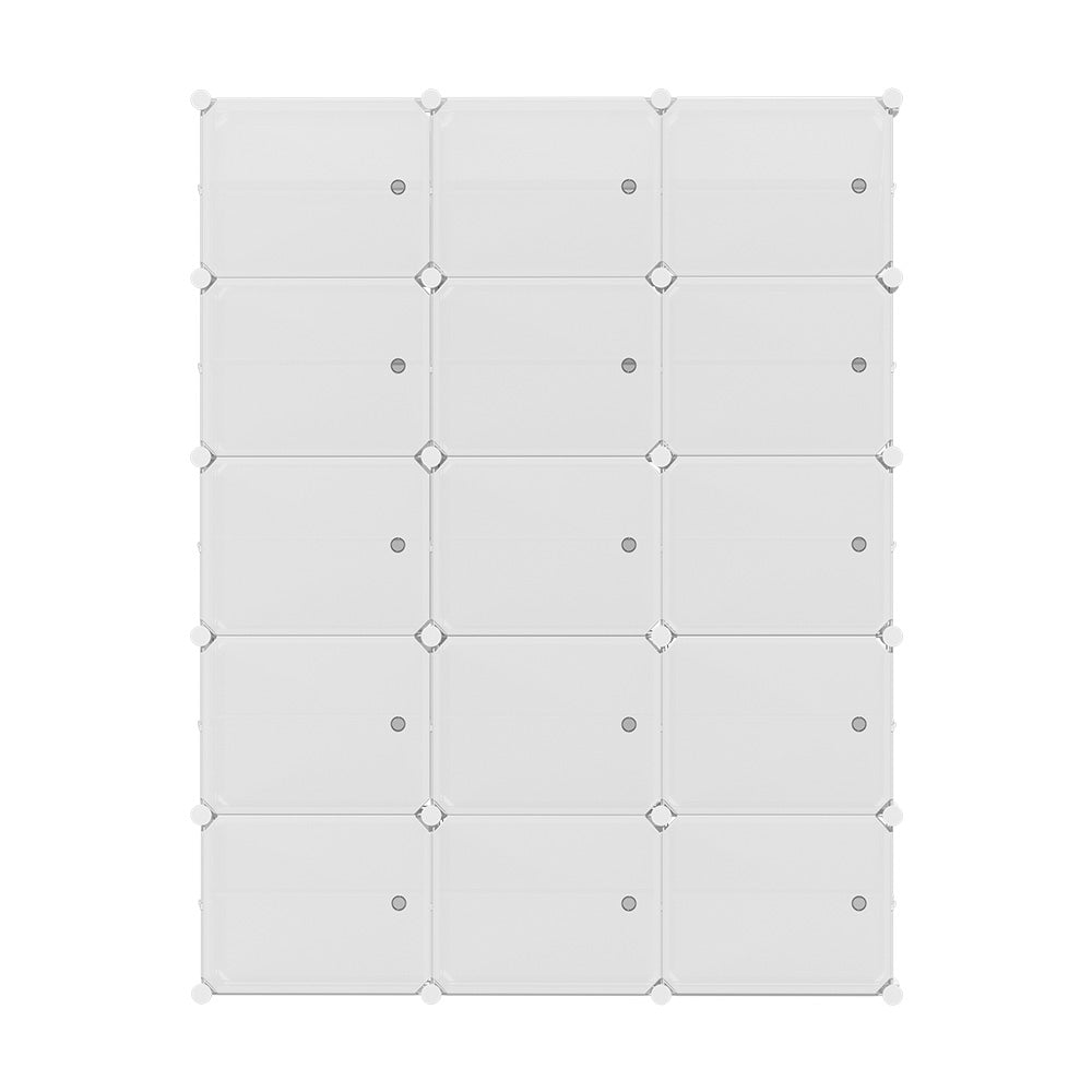 Shoe Rack Storage Cabinet DIY 15 Storage Cube Stackable White