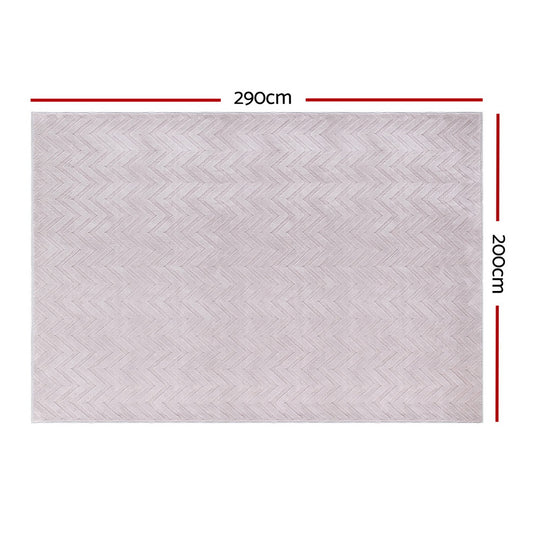 Artiss Rug 200x290cm Area Rug Washable Mat Large Carpet Microfiber Ripple