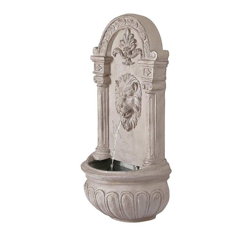 Solar Fountain Water Feature Wall Mount Garden Fountains 77CM Beige
