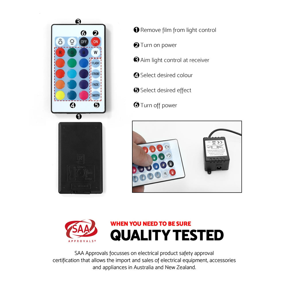 Coffee Table Led Lights Black