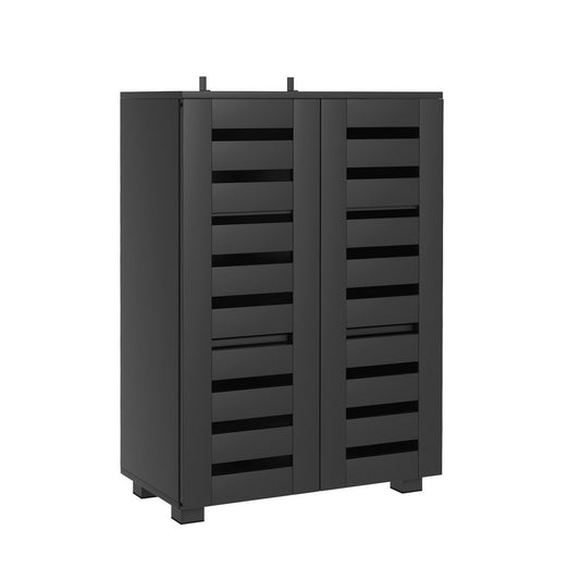Artiss Shoe Rack Storage Cabinet 20 Pairs 5-tier Black Alster