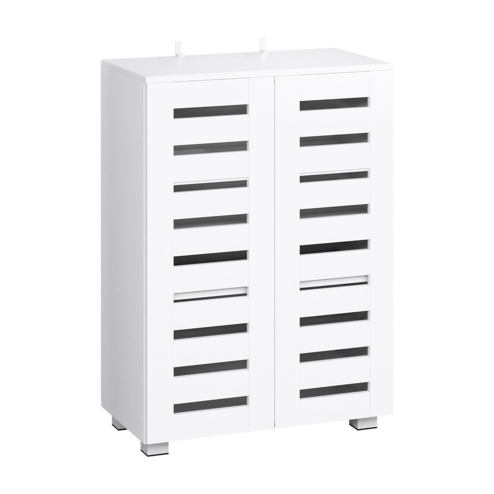 Shoe Rack Storage Cabinet 20 Pairs 5-tier White Alster