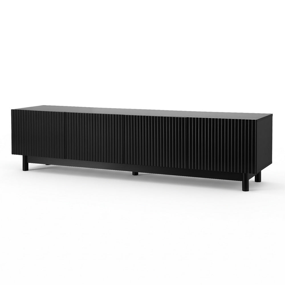 Entertainment Unit Storage Cabinet 180cm Black