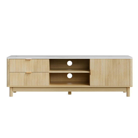 TV Unit Entertainment Unit Storage Drawer Shelf 150cm Pine