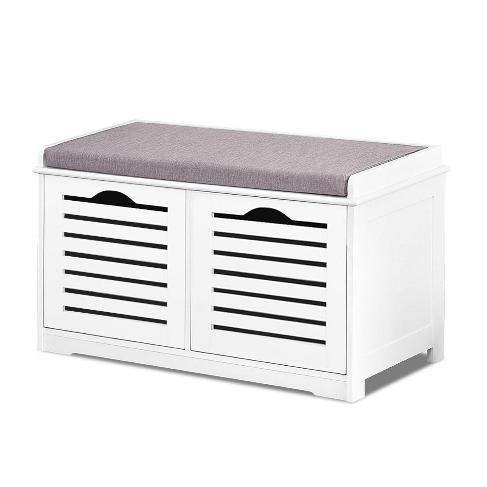 Shoe Rack Cabinet Bench White Caye