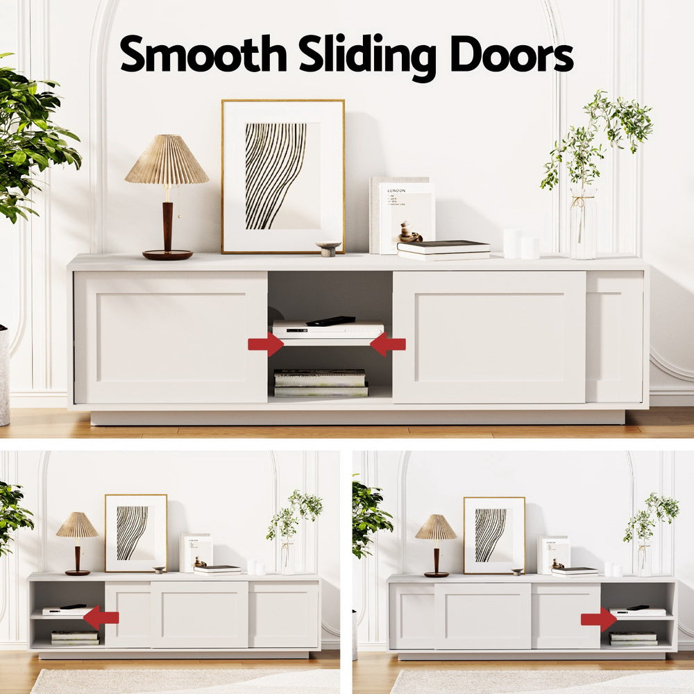 TV Unit Entertainment Unit Storage Cabinet 160cm White