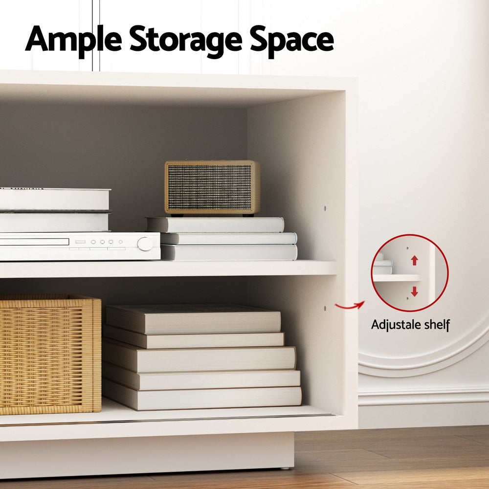 TV Unit Entertainment Unit Storage Cabinet 160cm White