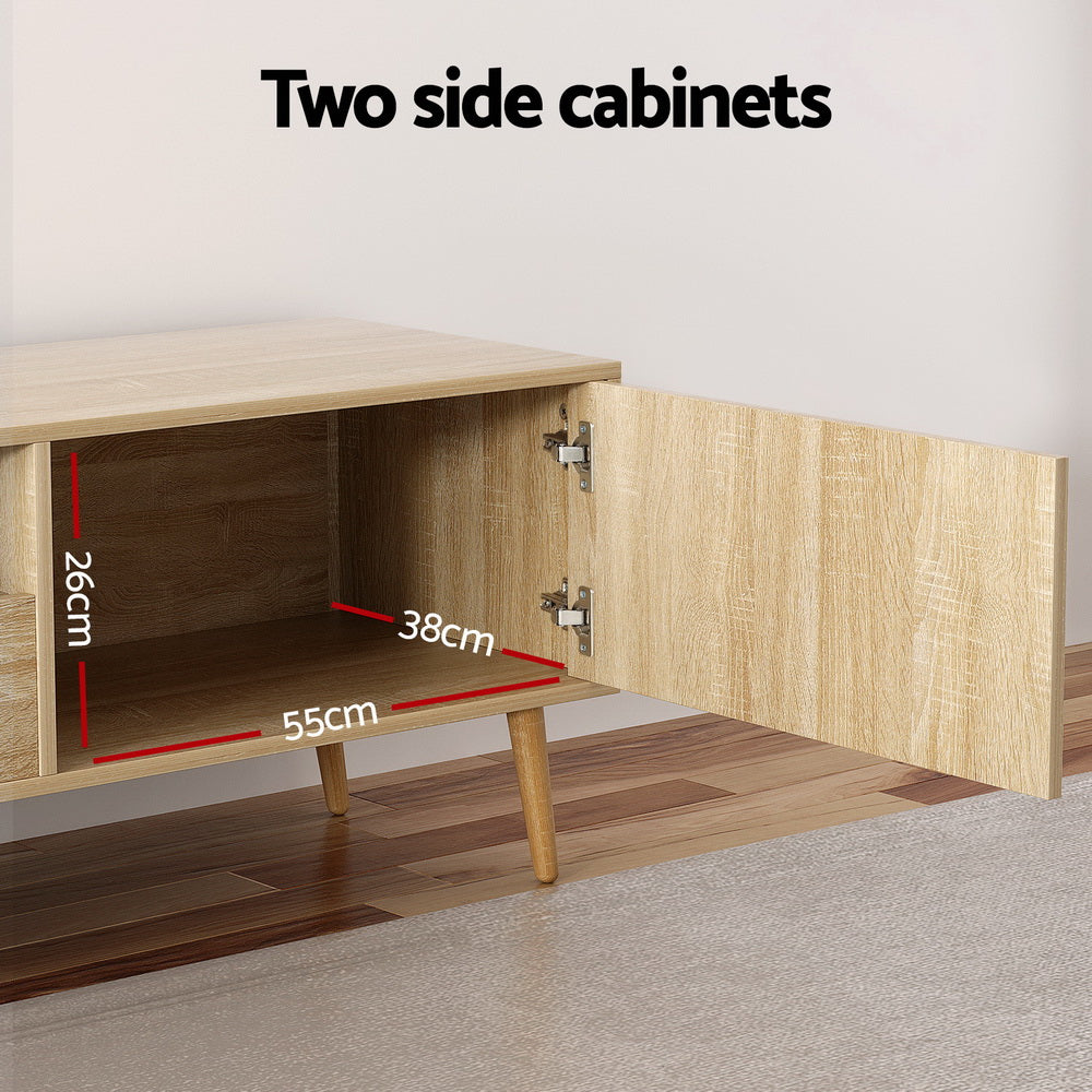 Entertainment Unit Alex TV Cabinet Storage Drawers 200CM