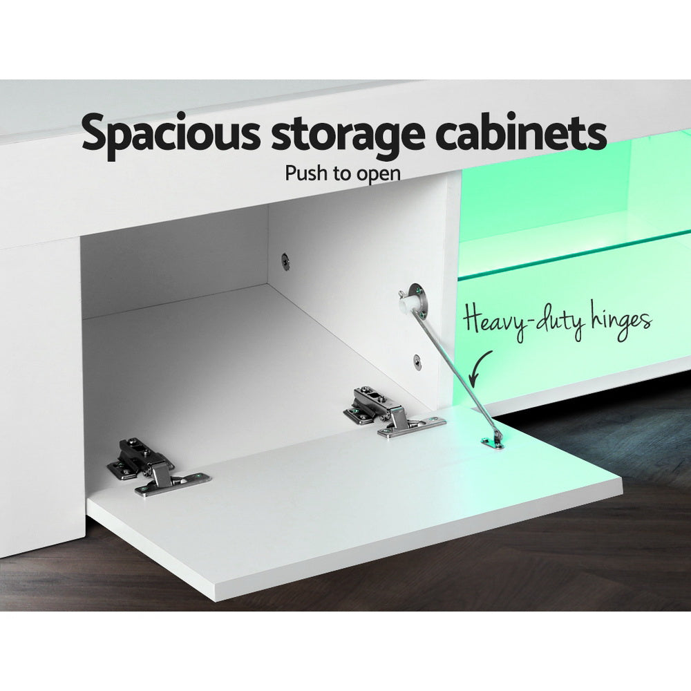 TV Cabinet LED 130cm White Angus