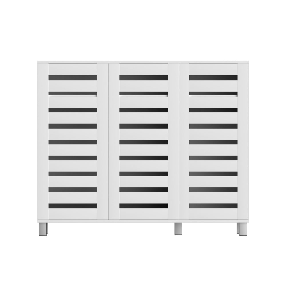 Artiss Shoe Rack Cabinet 30 Pairs Adjustable Shelf White