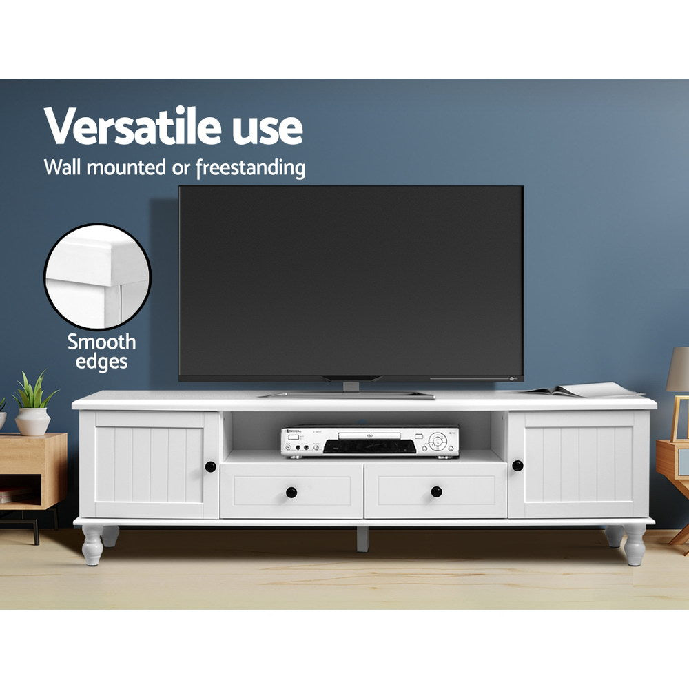 TV Cabinet Entertainment Unit 160cm White Kubi