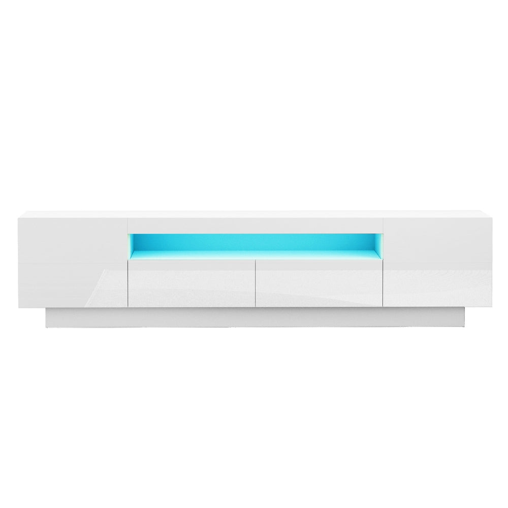 TV Unit Entertainment Unit Storage Drawer RGB LED 180cm White
