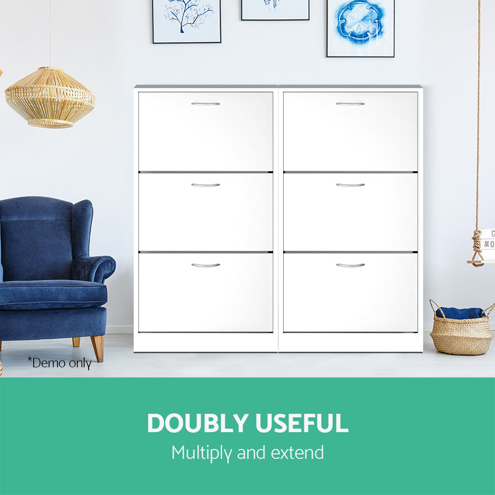 Shoe Rack Cabinet 36 Pairs Adjustable Shelves Ivy