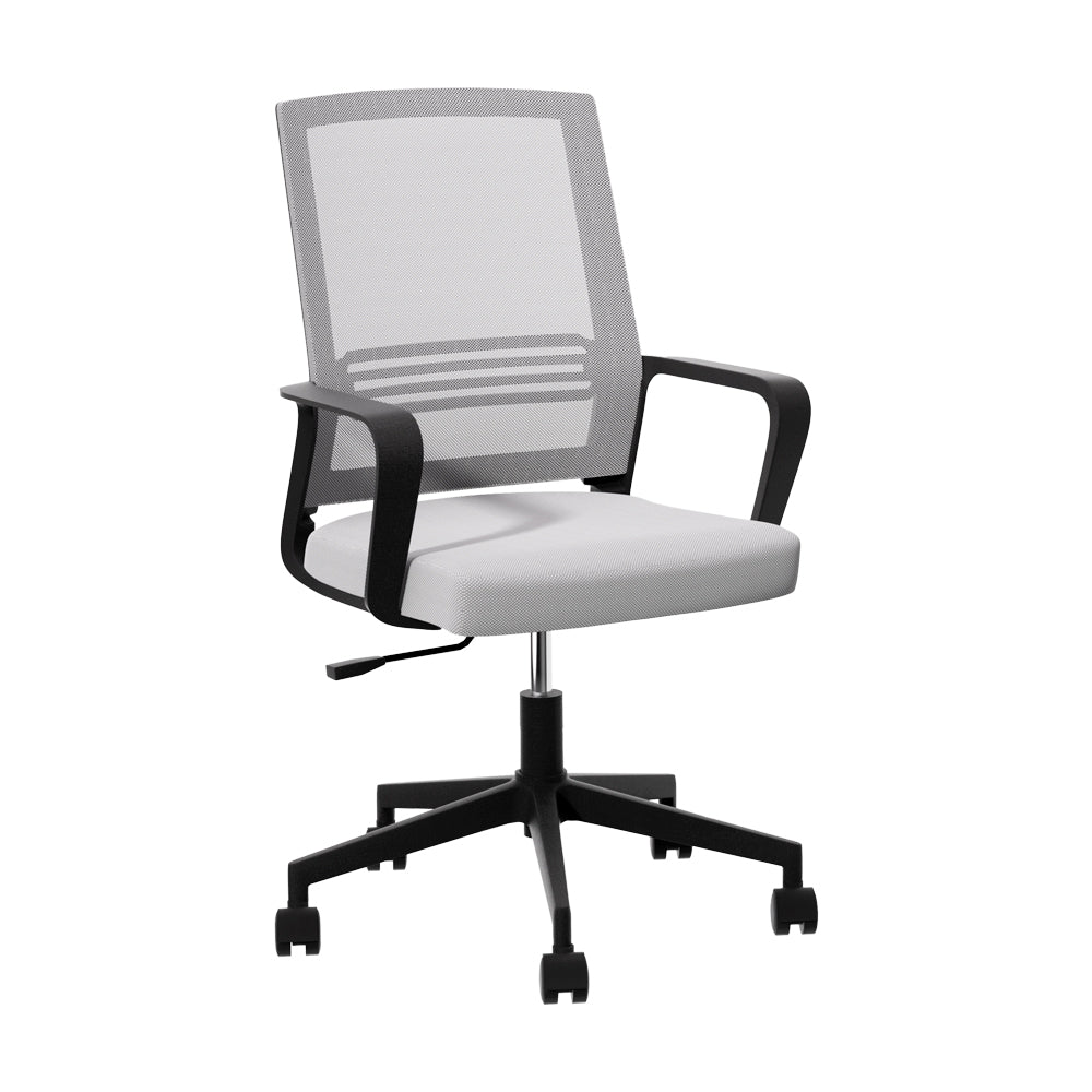 Office Chair Computer Gaming Desk Chairs Work Study Mid Back Grey
