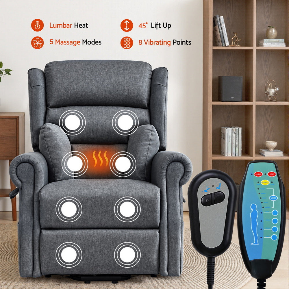 Electric Recliner Chair Power Lift Massage Heated Recliner Sofa