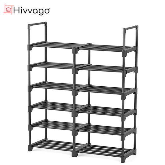 6 Tiers Shoe Rack Storage Organizer Shelf Adjustable Space Saver