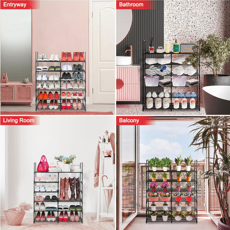 6 Tiers Shoe Rack Storage Organizer Shelf Adjustable Space Saver