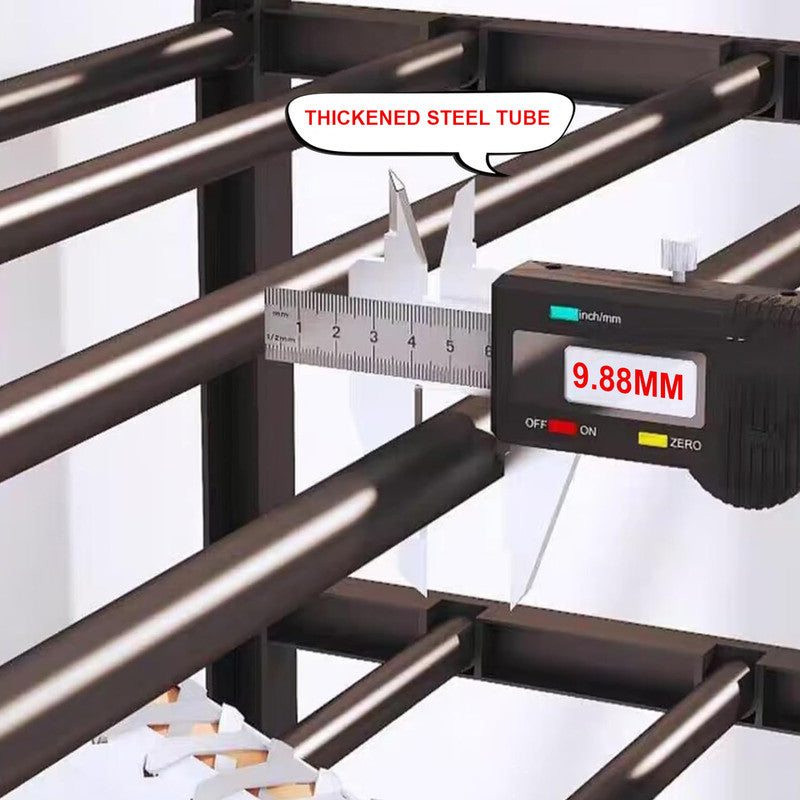 4-Layer Shoe Rack â€“ Compact Steel Frame Organizer for Entryway, Black