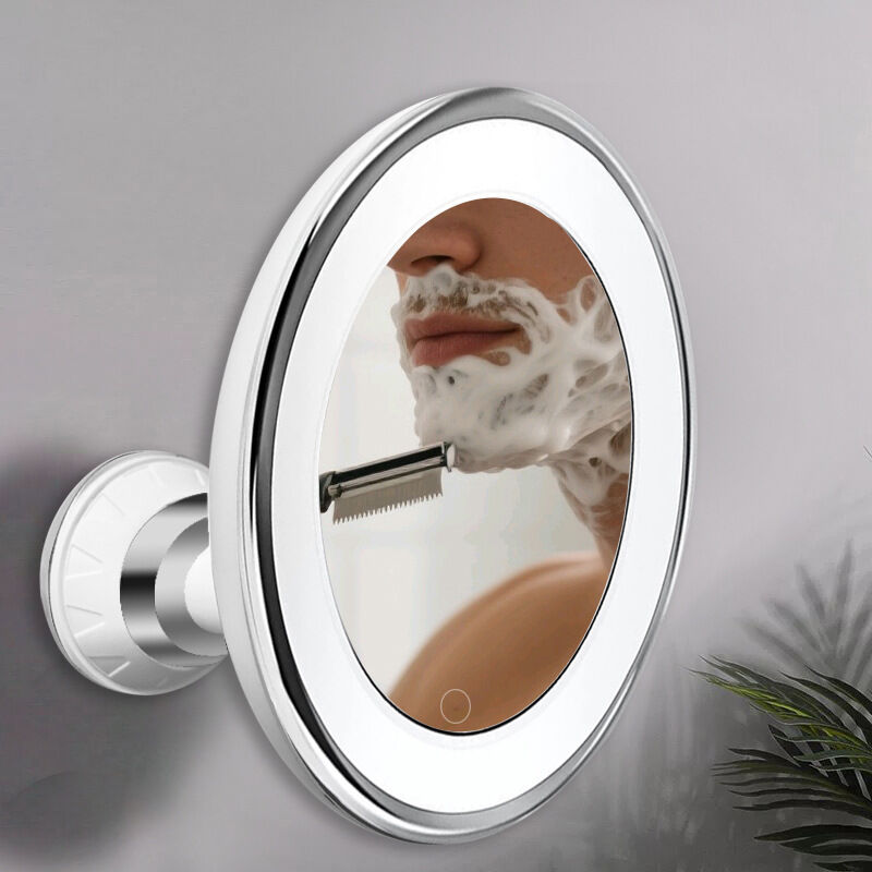 Christmas gift 10X Magnifying Suction Cup LED Makeup Mirror: Flawless Vanity Mirror with Natural Light for Precise Grooming