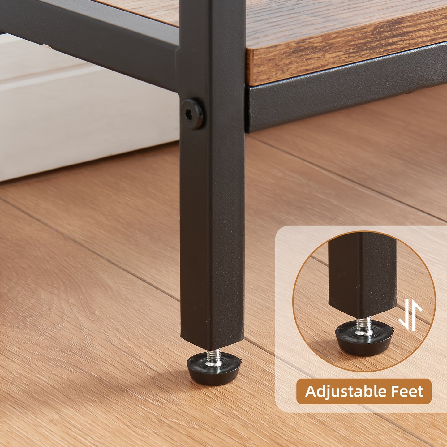 2 Tier Console Table with Power Outlets and USB Ports, Wood Entryway Table with Charging Station & Storage Shelf, Narrow 2-Tier Sofa Table for Living Room Hallway Foyer