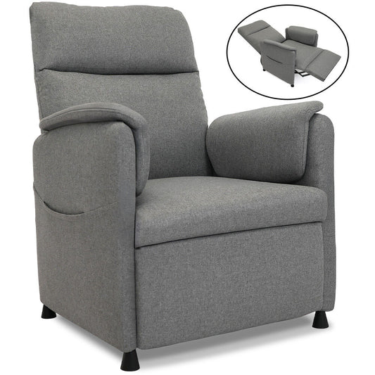 Electric Armchair Recliner, Single Fabric Chair, Grey