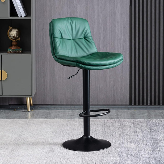 Bar Stools Kitchen Bar Stool Leather Barstools Swivel Gas Lift Counter Chairs BS8406 Green