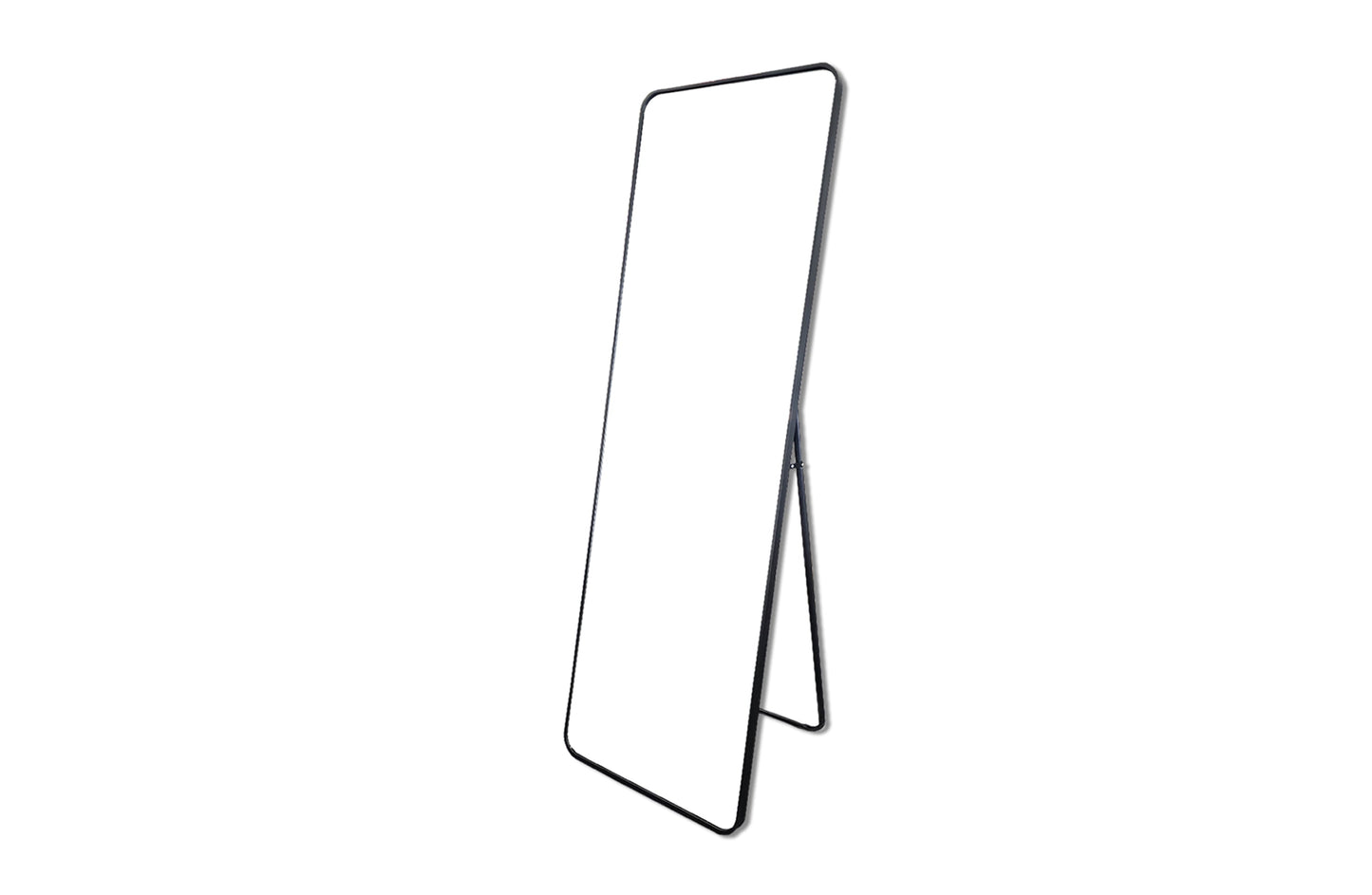 Metal Rectangle Black Free Standing Mirror - 50cm x 170cm