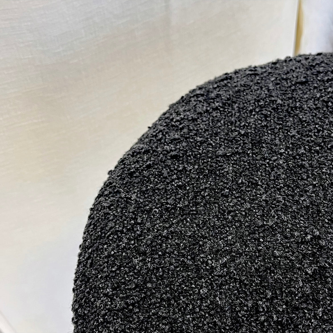 Black Boucle Kitchen Bar Stool