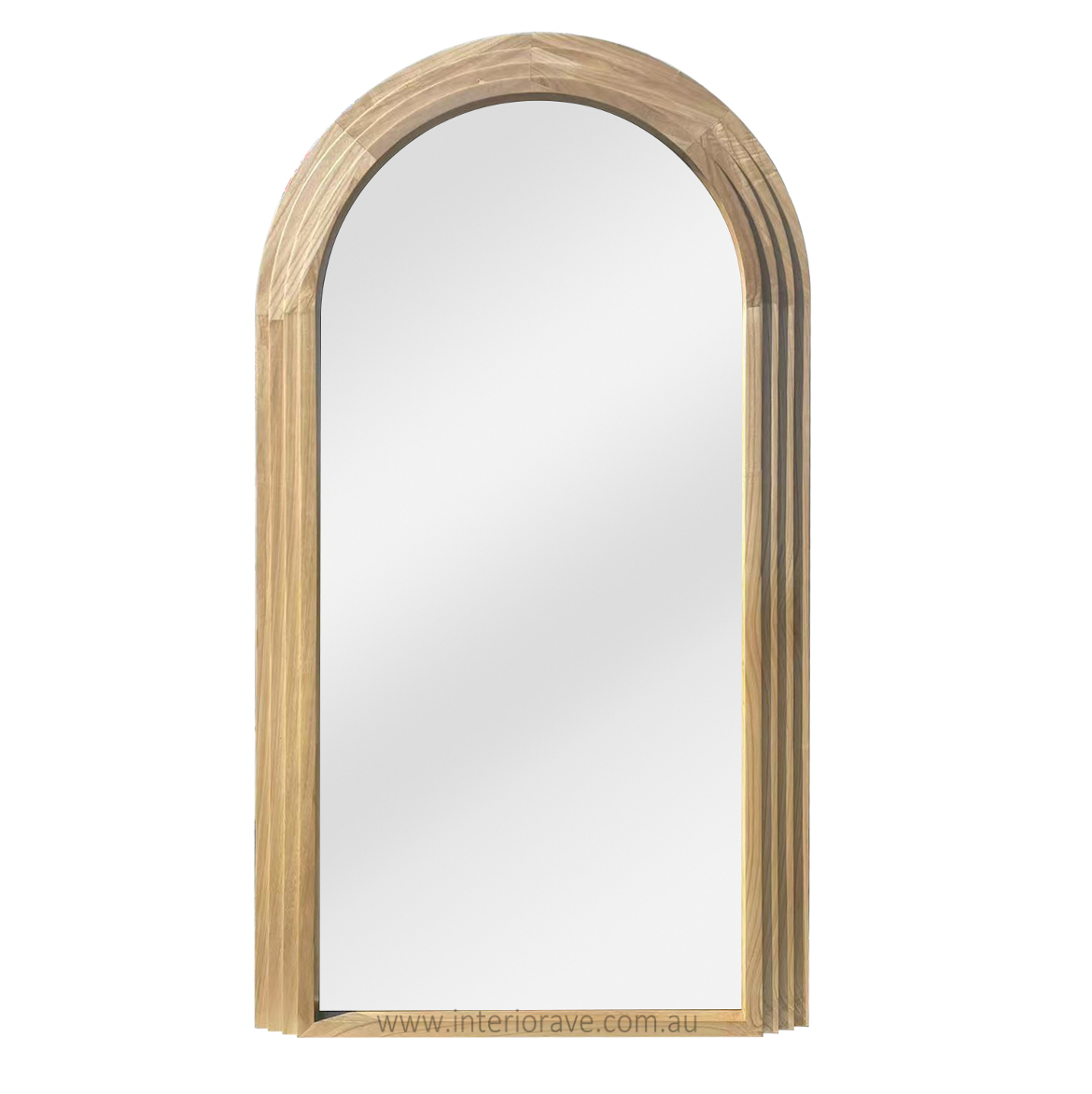 Interior Ave - Sierra Arched Step Mirror â€“ Signature Sculptural Natural Wood Statement Piece