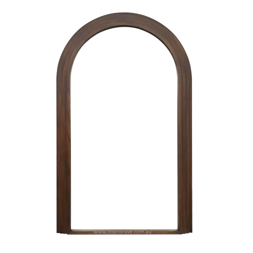Interior Ave - Sierra Arched Step Mirror â€“ Signature Sculptural Walnut Statement Piece