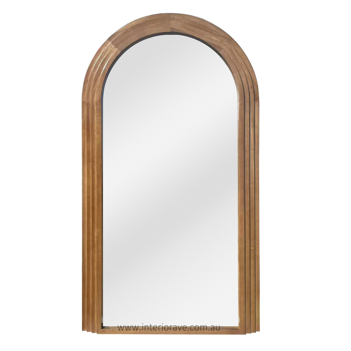 Interior Ave - Sierra Arched Step Mirror â€“ Signature Sculptural Oak Wood Statement Piece