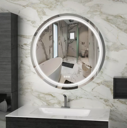 Interior Ave - 60cm Round Frameless LED Bathroom Mirror