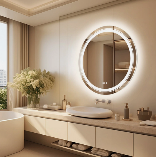 Interior Ave - 90cm Round Frameless LED Bathroom Mirror