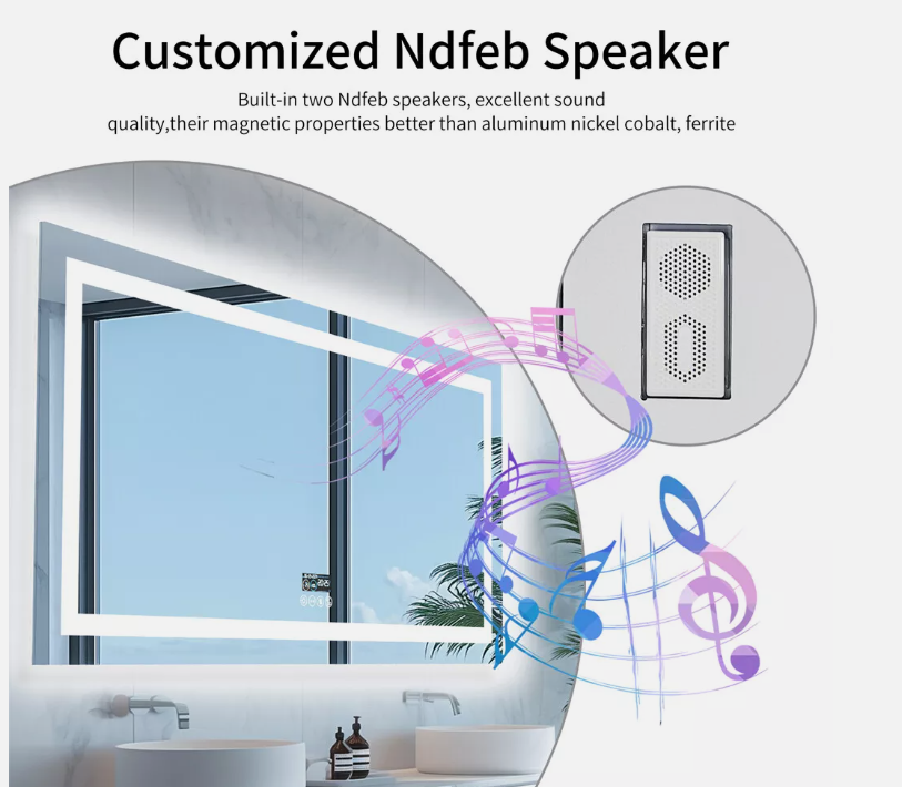 Interior Ave - 70 x 90cm Rectangle Frameless LED Bathroom Mirror â€“ Bluetooth