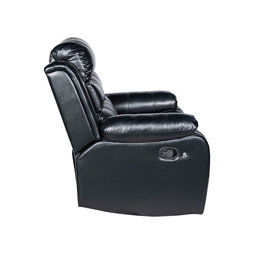 3R Seater Finest Leatherette Recliner Feature Console LED Light Ultra Cushioned